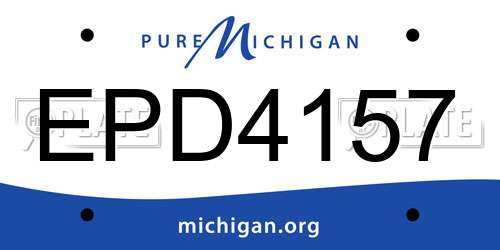 EPD4157 Michigan License Plate