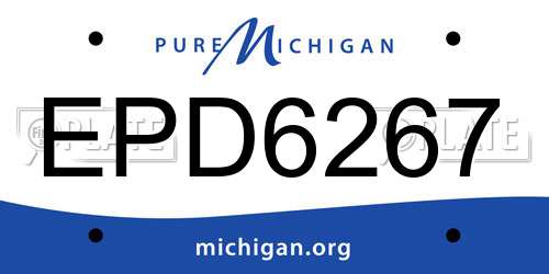 EPD6267 Michigan License Plate