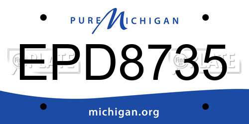 EPD8735 Michigan License Plate