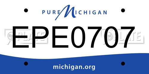 EPE0707 Michigan License Plate