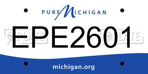 EPE2601 Michigan License Plate