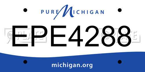 EPE4288 Michigan License Plate