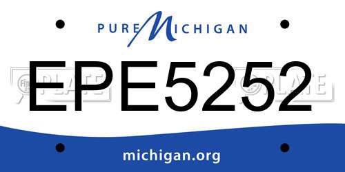 EPE5252 Michigan License Plate