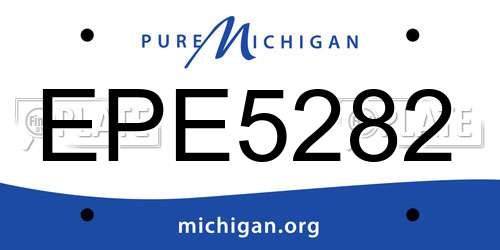 EPE5282 Michigan License Plate