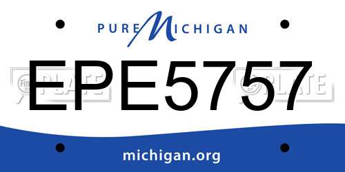 EPE5757 Michigan License Plate