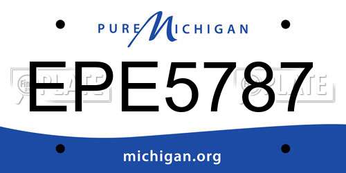 EPE5787 Michigan License Plate