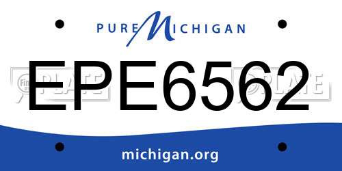 EPE6562 Michigan License Plate