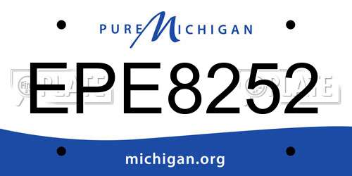 EPE8252 Michigan License Plate