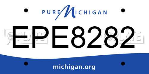 EPE8282 Michigan License Plate