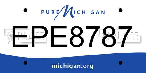 EPE8787 Michigan License Plate