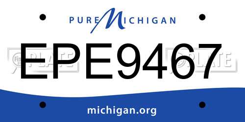 EPE9467 Michigan License Plate