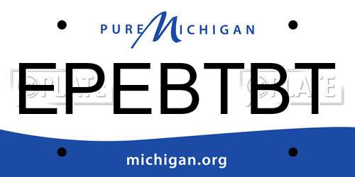 EPEBTBT Michigan License Plate