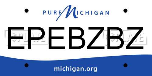EPEBZBZ Michigan License Plate