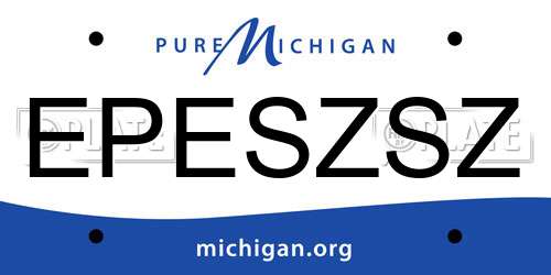EPESZSZ Michigan License Plate
