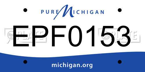 EPF0153 Michigan License Plate