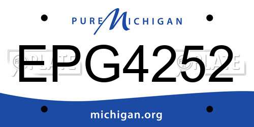 EPG4252 Michigan License Plate