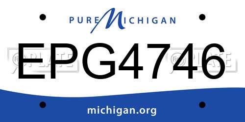 EPG4746 Michigan License Plate