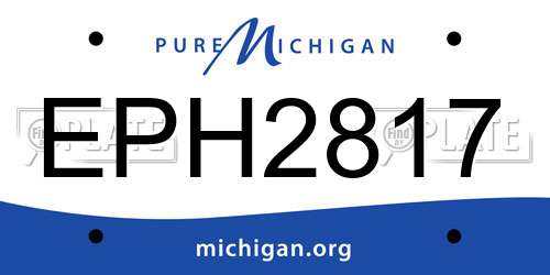 EPH2817 Michigan License Plate
