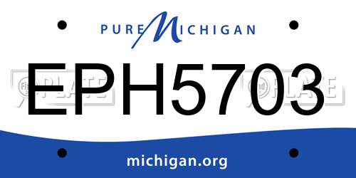 EPH5703 Michigan License Plate