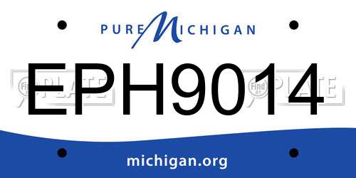 EPH9014 Michigan License Plate
