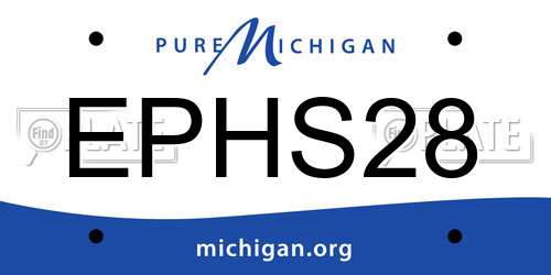 EPHS28 Michigan License Plate