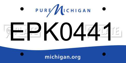 EPK0441 Michigan License Plate