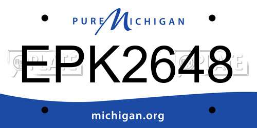 EPK2648 Michigan License Plate