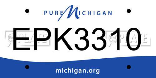EPK3310 Michigan License Plate