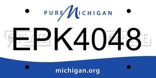 EPK4048 Michigan License Plate