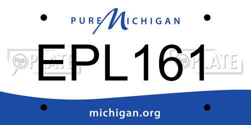 EPL161 Michigan License Plate