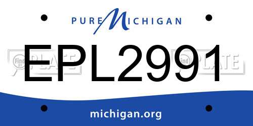 EPL2991 Michigan License Plate