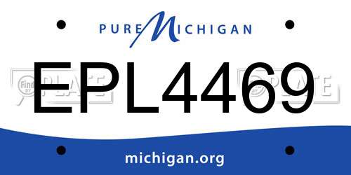 EPL4469 Michigan License Plate