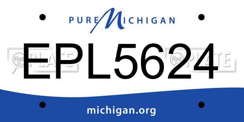 EPL5624 Michigan License Plate