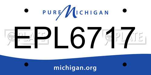 EPL6717 Michigan License Plate