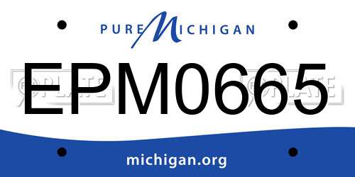EPM0665 Michigan License Plate