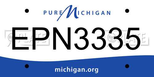 EPN3335 Michigan License Plate