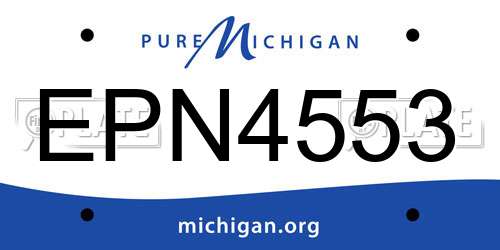 EPN4553 Michigan License Plate