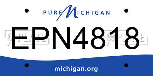 EPN4818 Michigan License Plate