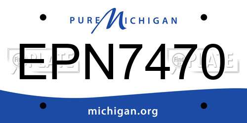 EPN7470 Michigan License Plate