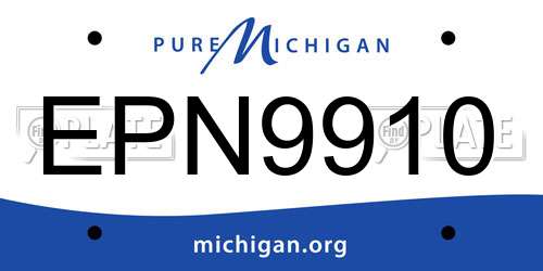 EPN9910 Michigan License Plate
