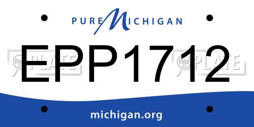 EPP1712 Michigan License Plate