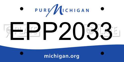EPP2033 Michigan License Plate