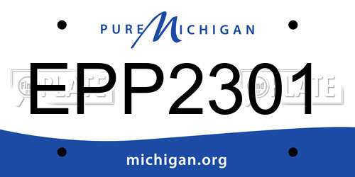 EPP2301 Michigan License Plate