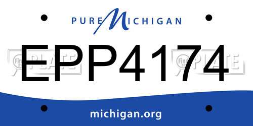 EPP4174 license plate in MI state