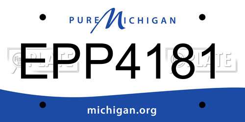 EPP4181 Michigan License Plate