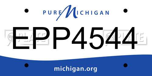 EPP4544 Michigan License Plate