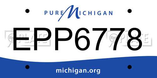 EPP6778 Michigan License Plate