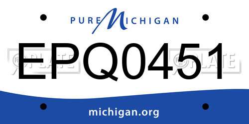 EPQ0451 Michigan License Plate