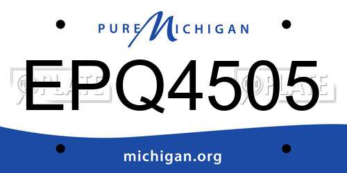 EPQ4505 Michigan License Plate