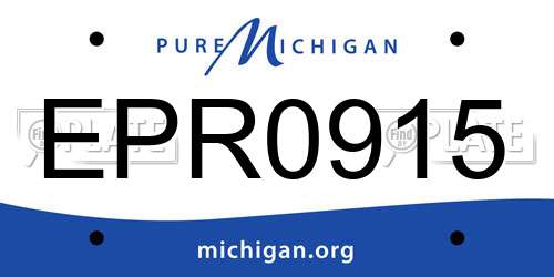 EPR0915 Michigan License Plate